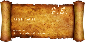 Higl Saul névjegykártya